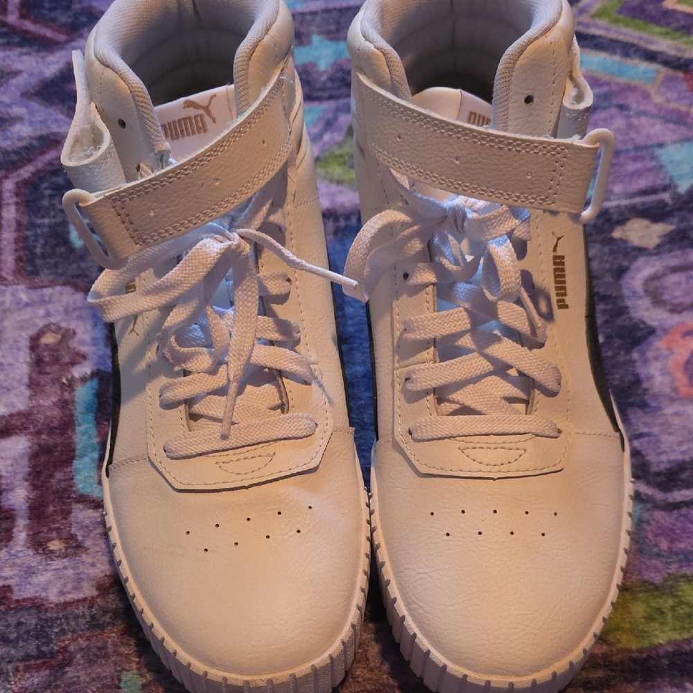 Womens Puma High-Top Sneakers - White - Picture 10 of 10
